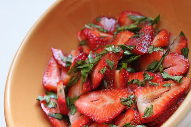 Strawberry Salad with Basil and Balsmic
