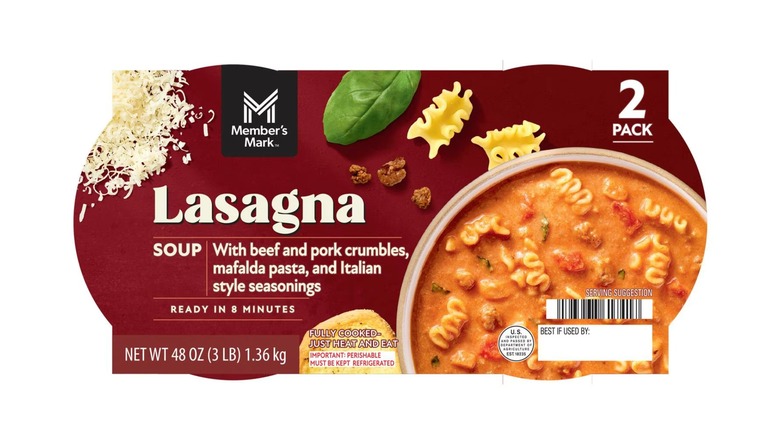 Package of Member's Mark Lasagna Soup with Beef & Pork