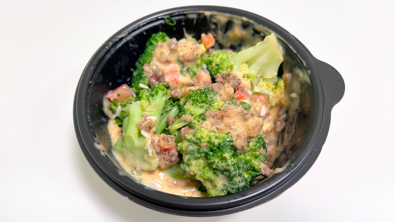 Close up of Outback Steakhouse secret menu Cheese Steak Rice Bowl