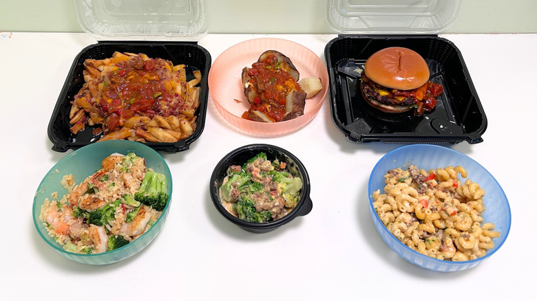 Close up of six Outback Steakhouse secret menu items