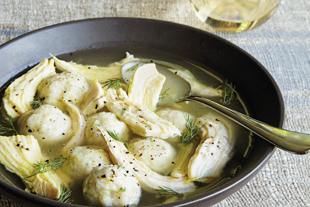 Lemon Chicken Soup with Dumplings