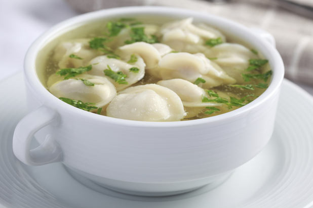 Spring Soup with Bread Dumplings