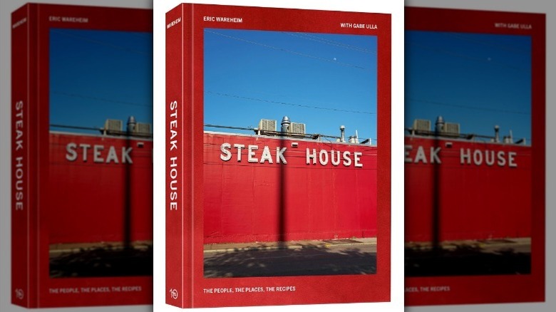 Steak House cookbook on white background