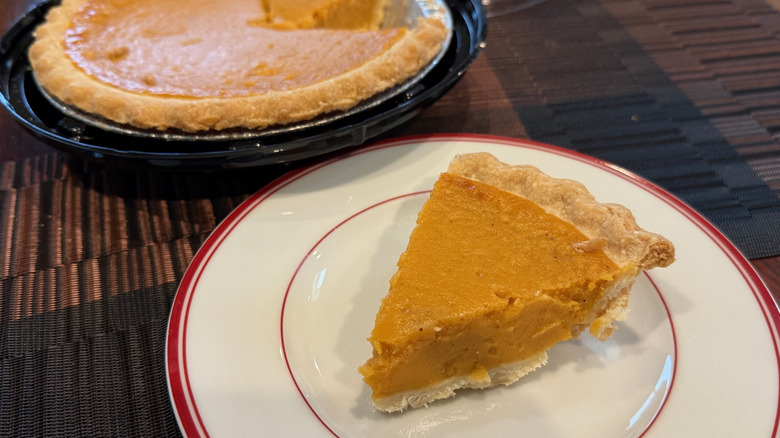 Slice of sweet potato pie