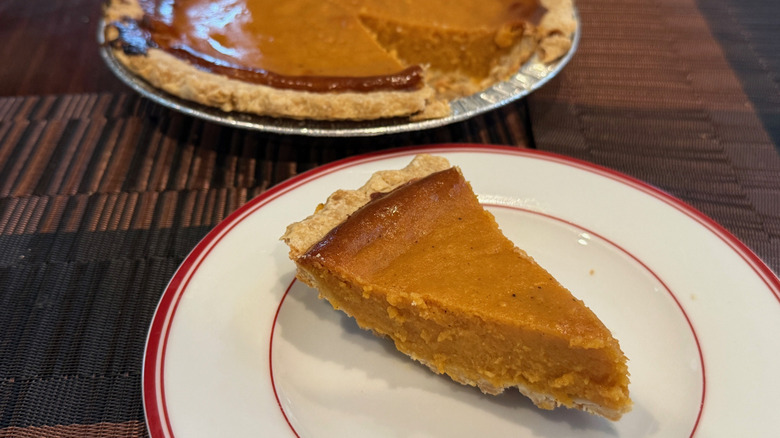 Slice of sweet potato pie from Pavilions