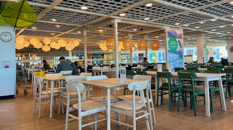 The food court inside of an IKEA location