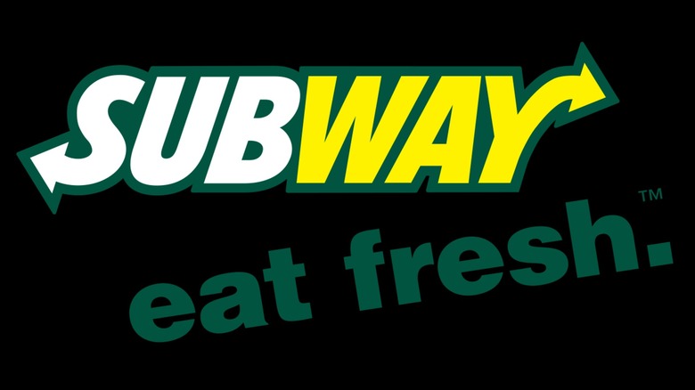 2002 Subway logo with the slogan, "eat fresh" beneath it.