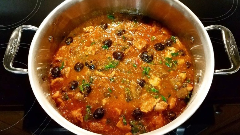A pot of pastele stew
