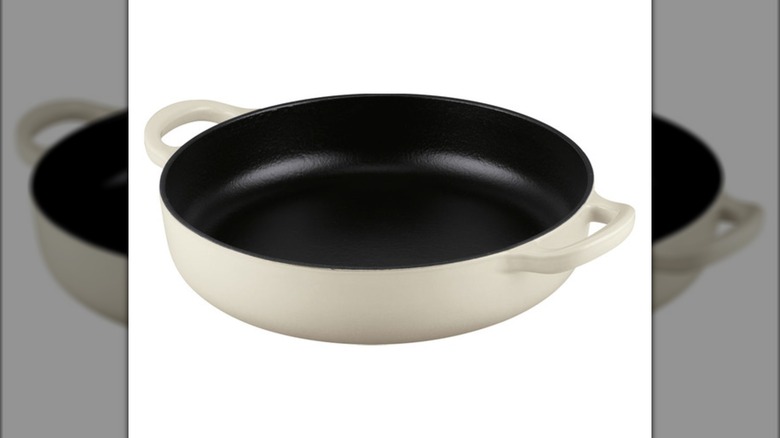Crofton Cast Iron Sauté Pan in the color Cream