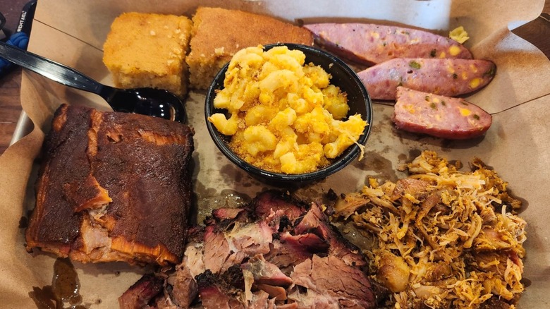 A sampler plate from Mission BBQ