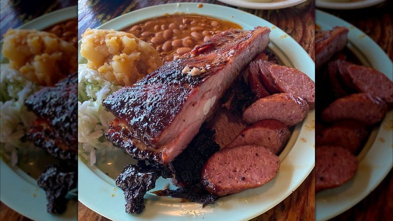 Thurman's Choice plate at The Salt Lick BBQ