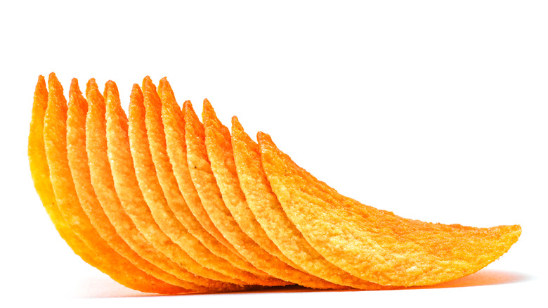 Stack of Pringles crisps
