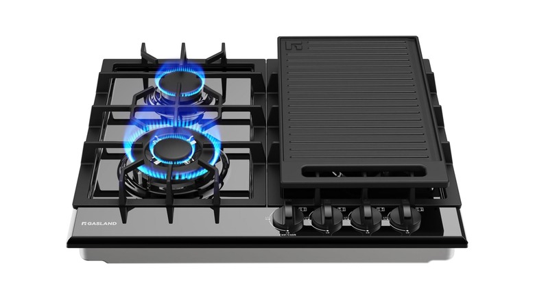 A GASLAND 24 Inch Gas Cooktop with Griddle
