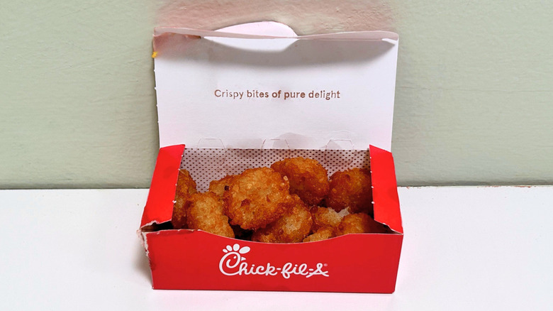 A box of Hash Browns from Chick-fil-A