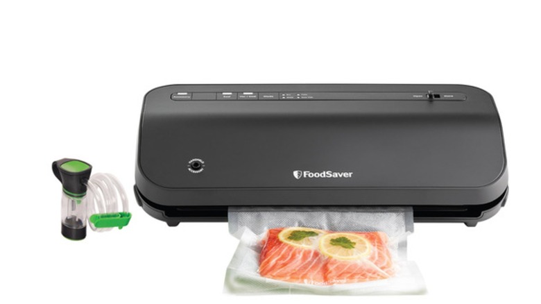 Foodsave vacuum sealer with package of fish