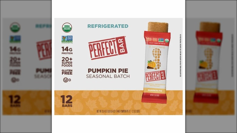 box of perfect bars pumpkin pie flavor