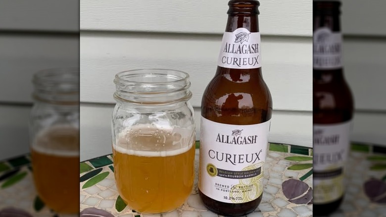 Open bottle of Allagash Curieux
