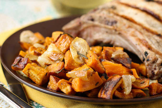 Garnish with Lemon — Rosemary Roasted Sweet Potatoes and Onions