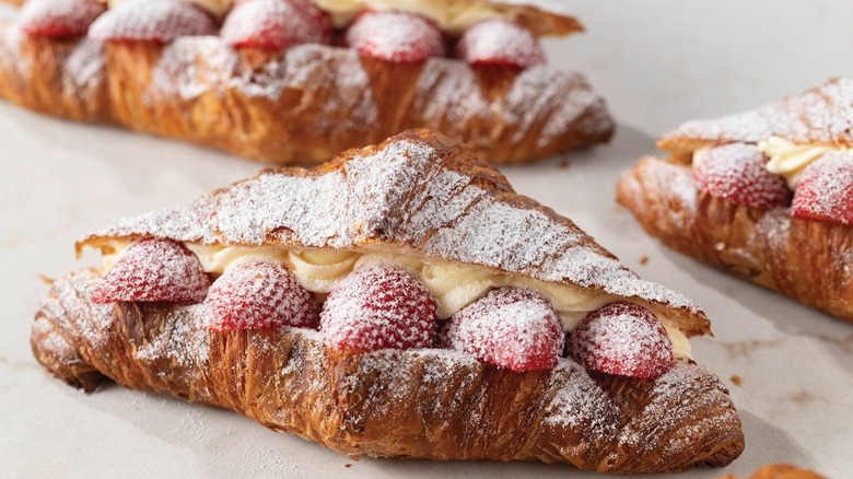 Strawberry croissant from Paris Baguette