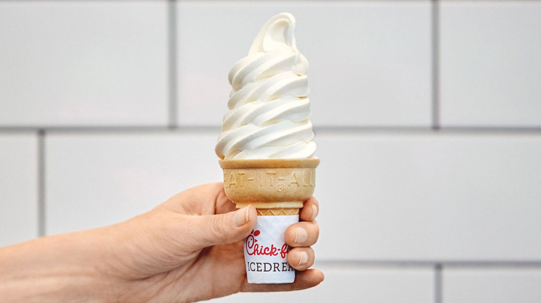 Chik-Fil-A vanilla icedream cone