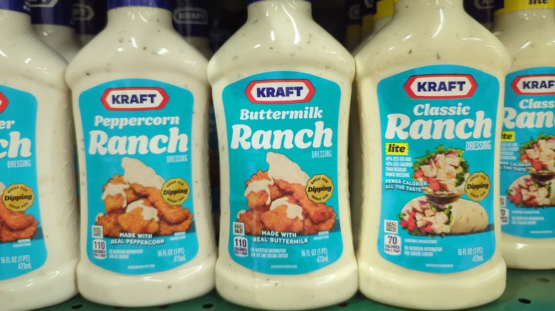 Bottles of Kraft Buttermilk Ranch Dressing