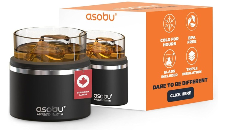 Asobu insulated glass and package