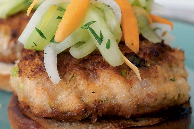 Cilantro-Chile Spiked Cod Burgers Recipe