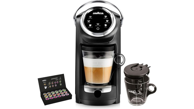 Lavazza Classy Plus coffee maker with accessories & pods