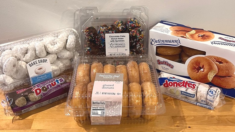 Store-bought donut boxes