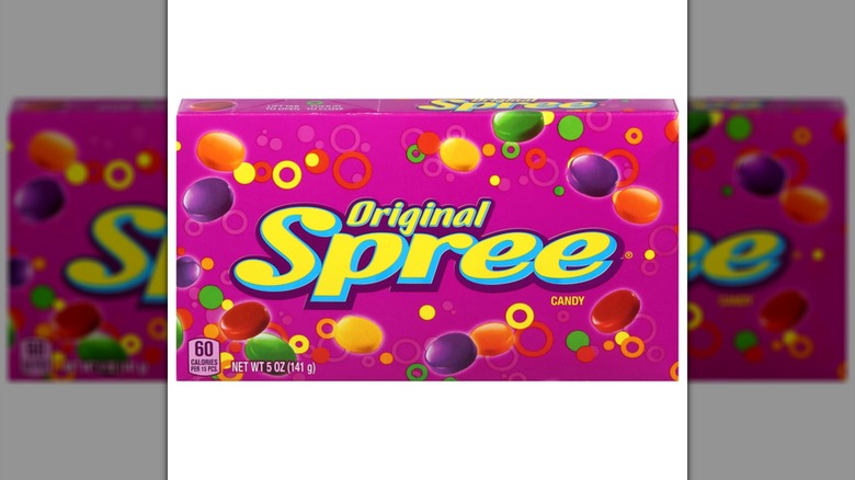 A box of Spree candies on a white background