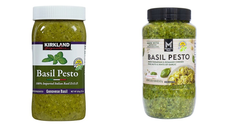 Kirkland and Member's Mark pesto