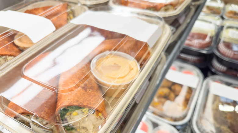 Burritos on sale in display packaging