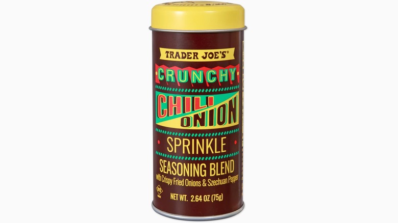 Trader Joe's Crunchy Chili Onion Sprinkle Seasoning Blend shaker