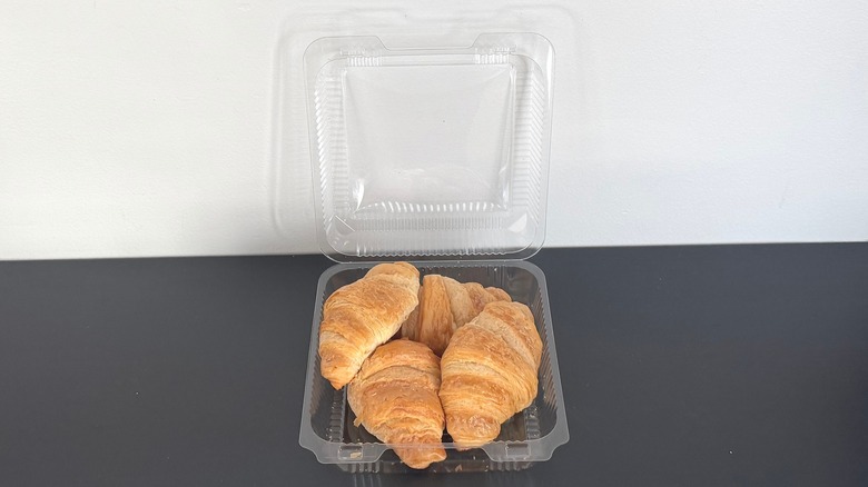 Container of Whole Foods butter croissants