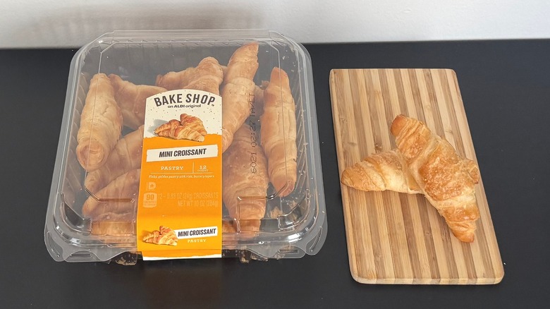 Container of Aldi's Bake Shop mini croissants