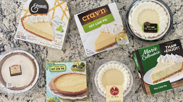 Assorted pre-made key lime pies