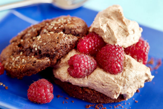 Cocoa Shortcakes with Semisweet Chocolate Whipped Cream Recipe