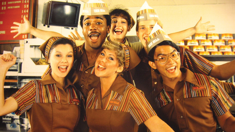 Vintage photo of Taco Bell employees