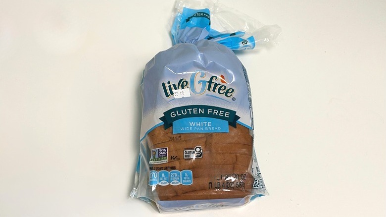 liveGfree gluten free bread from Aldi isolated on a white background