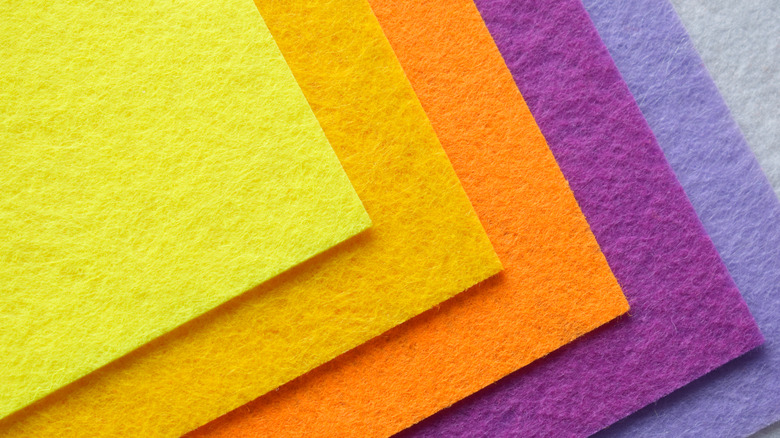 Sheets of felt