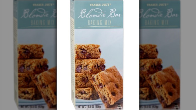 Blondie bar baking mix box on white background