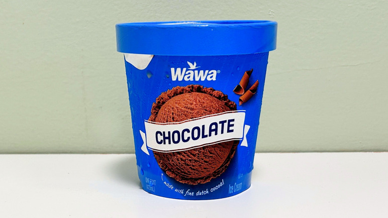 A pint of Wawa Chocolate Ice Cream