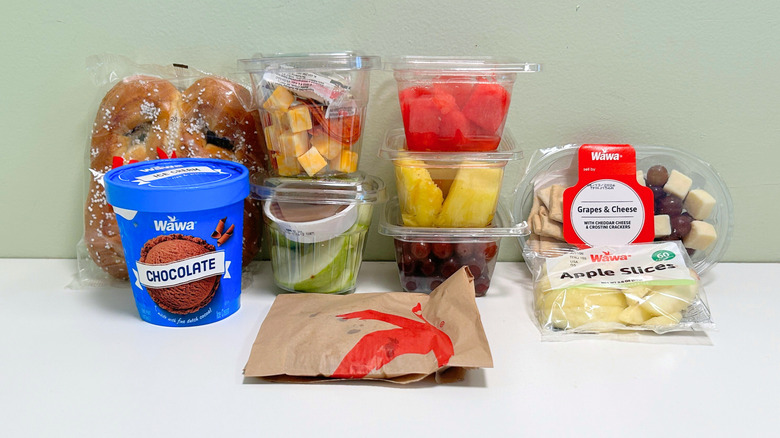An selection of Wawa snacks on a table