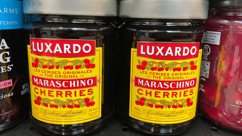 2 jars of Luxardo brand maraschino cherries