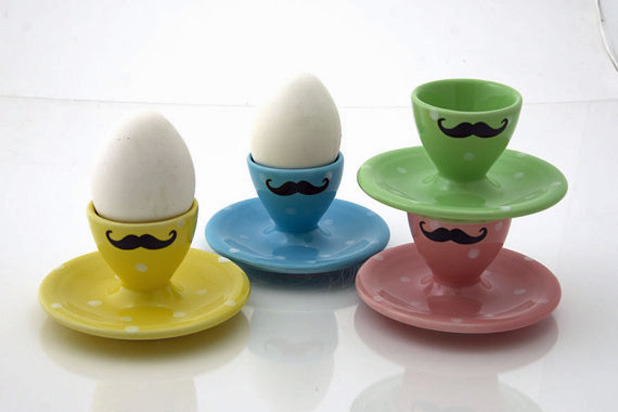 Mustache Egg Cups 