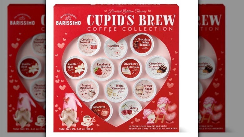 Coffee pod collection on white background