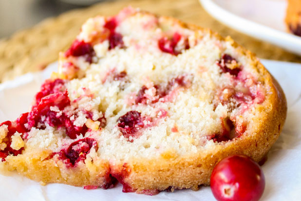 Cranberry Cake with Warm Vanilla Butter Sauce Recipe