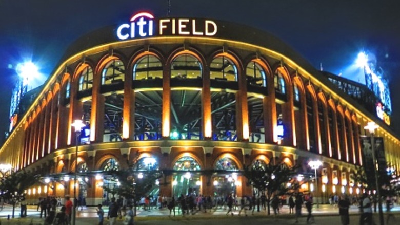 Citi Field stadium by night