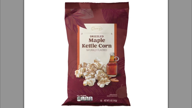 Bag of Clancy's drizzled maple kettle corn
