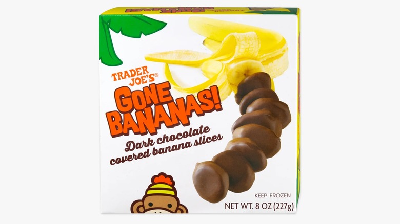 Package of Trader Joe's Gone Bananas! Dark Chocolate Covered Banana Slices